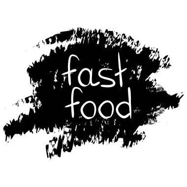 fırça darbesi arka planda fast food ifade.