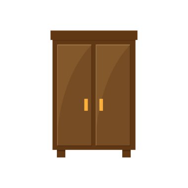 gardırop illüstrasyon, düz simge. modern ev