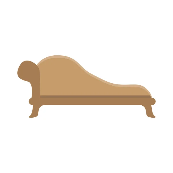 Sofa. Vektor-Illustration, flaches Symbol. Frontansicht. — Stockvektor