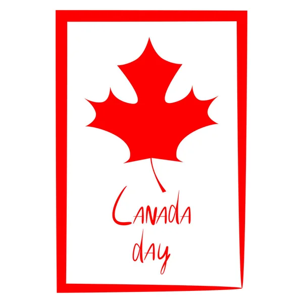 Canada Day Vector Illustration. Felice Canada Day — Vettoriale Stock