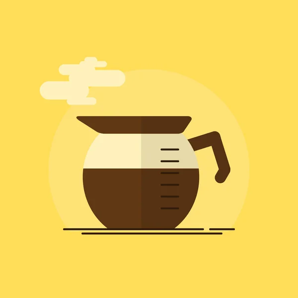 Coffee maker flat design icon, Vector illustration — Stock Vector