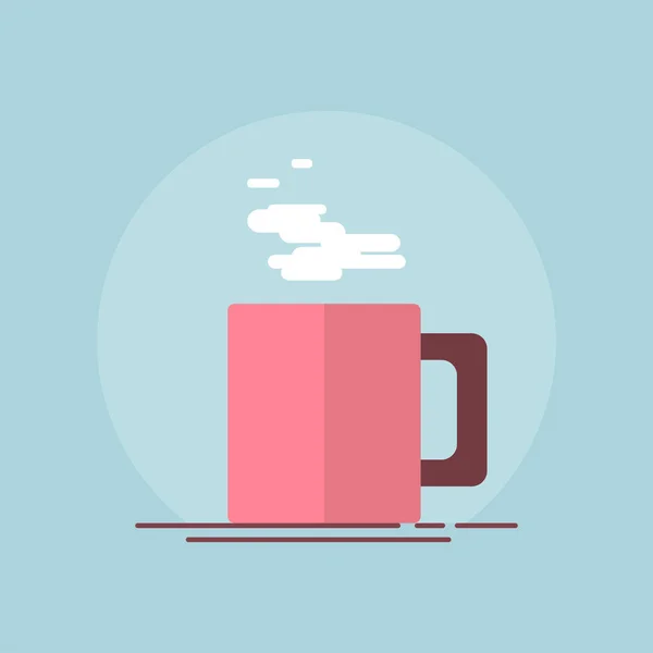 Tasse de café icône de design plat, illustration vectorielle — Image vectorielle