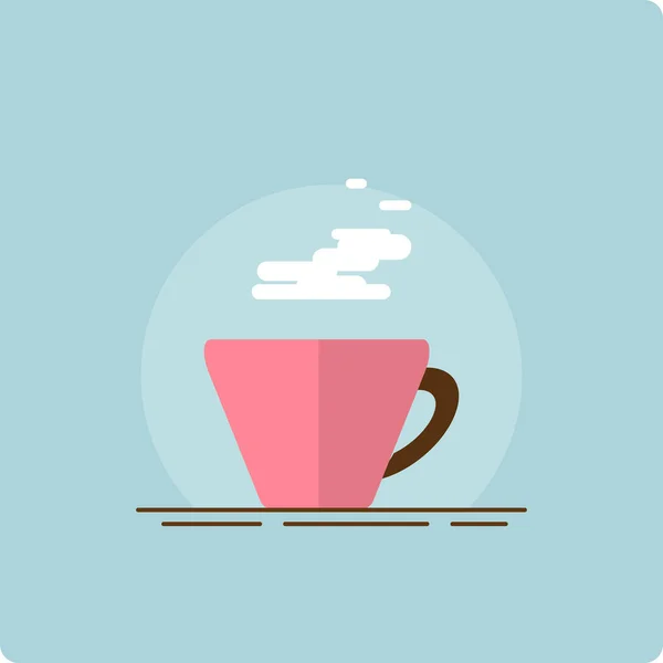 Kaffekopp platt design ikon, vektor illustration — Stock vektor