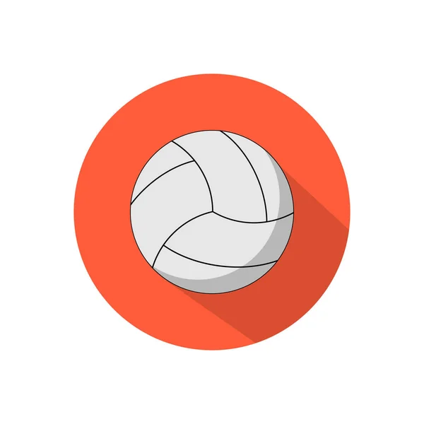 Icono plano de pelota deportiva con sombras para gimnasio — Vector de stock