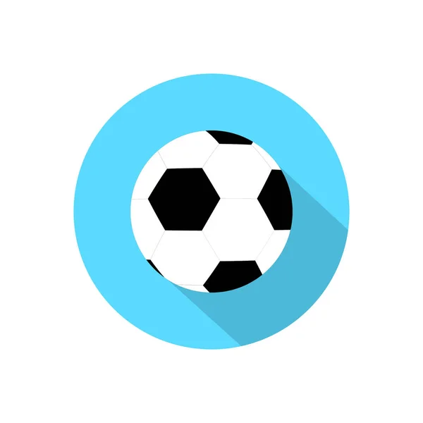 Palla sportiva icona piatta con ombre per fitness club — Vettoriale Stock