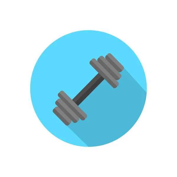 Halter plat icoon met schaduwen voor fitness clu — Stockvector