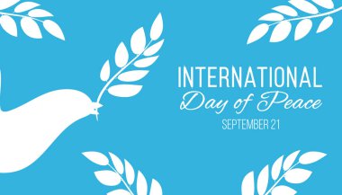 Uluslararası Barış Günü afiş şablonu.