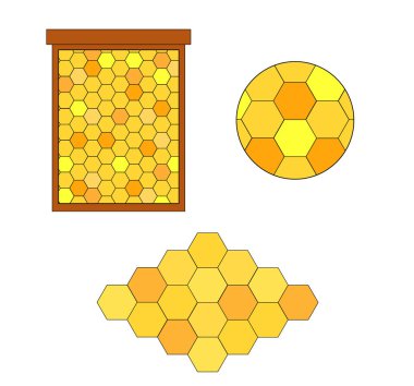Tasarım ve web için vektör petek karikatür simgeleri