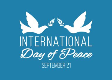 Uluslararası Barış Günü afiş şablonu.