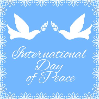 Uluslararası Barış Günü afiş şablonu.