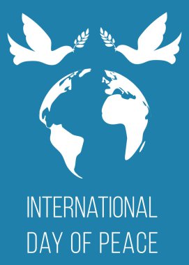 Uluslararası Barış Günü afiş şablonu.