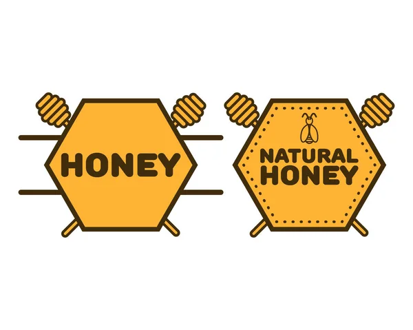 蜂蜜标志设计。为您的设计提供蜂胶标签 — 图库矢量图片