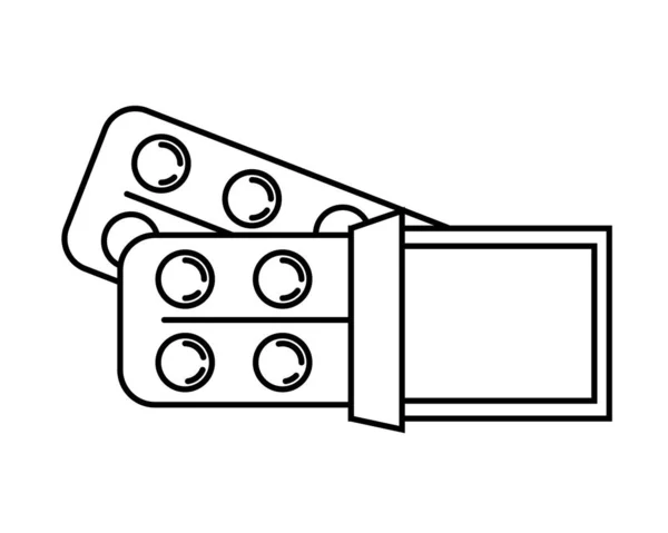 Vektor disposition illustration av tabletter förpackning — Stock vektor