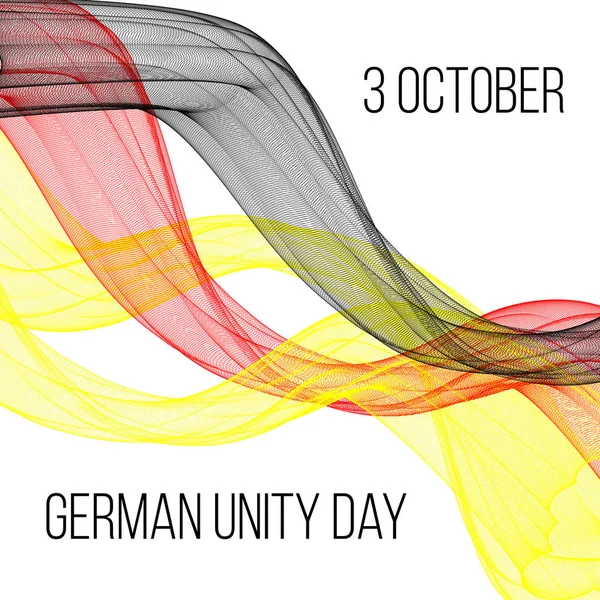 Ιδέα για την κάρτα ημέρας γερμανικής ενότητας. — Διανυσματικό Αρχείο