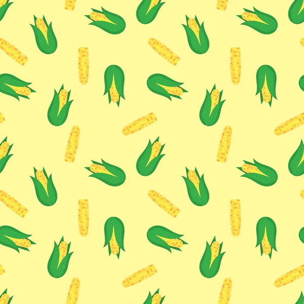 Kukoricás varratmentes mintázat. Fényes illusztráció — Stock Vector