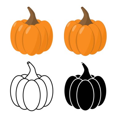 Kabak simgeleri. Tasarım için vektör Illustration