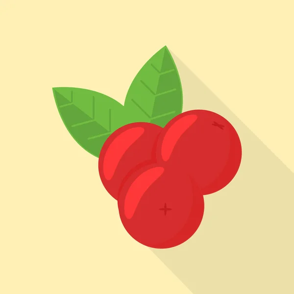 Cranberry icon in flat style. Vector illustration — Stock Vector