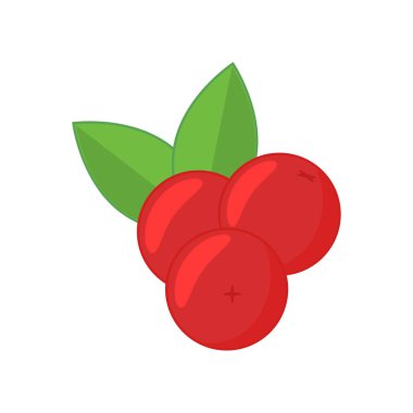 Düz tarzda kızılcık simgesi.