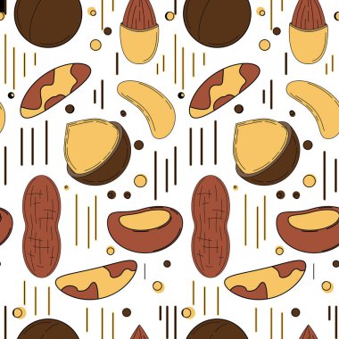 Fındıksız desen. Tasarım ve ağ için vektör illüstrasyonu