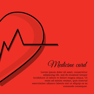 İlaç kartı konsepti. Tasarım ve web için modern vektör sağlık çizimi.