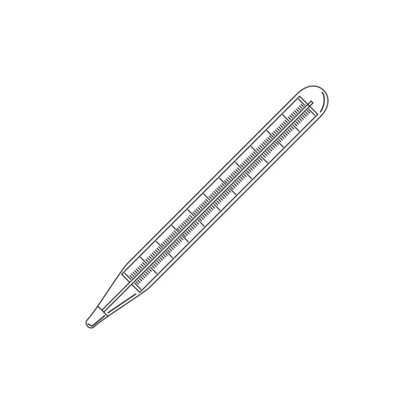 Icona linea termometro. Illustrazione vettoriale della medicina per progettazione — Vettoriale Stock