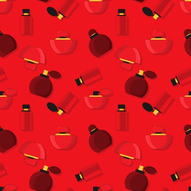 Vektör kozmetik kusursuz desen. Tasarım ve web için düz pankart.