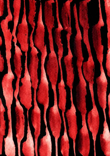 Watercolor texture paint strip paper Red Black