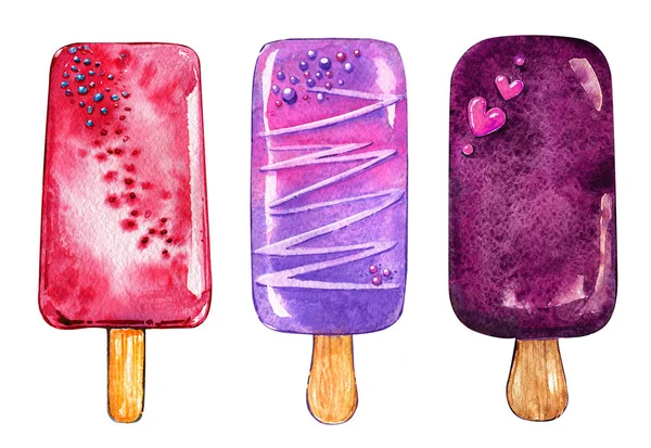 dondurma berry Eskimo yaz popsicle ayarlamak suluboya