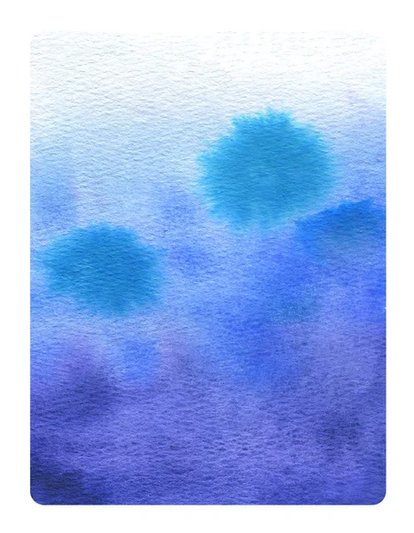 Textur Aquarell Muster Flecken blau Meer Himmel Wolken isoliert — Stockfoto