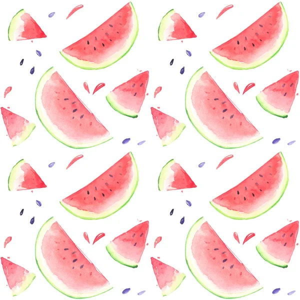 Watermeloen Snijd Sap Zonnebloempitten Driehoek Halve Zomer Zon Vreugde Zoet — Stockfoto