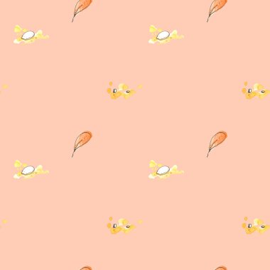 Minimalist desenli suluboya sebzeler çiftlik tüyü yaprak tohumu lekesi sevimli arka plan dikişsiz tekstil çiftlik ambalajı kağıdı