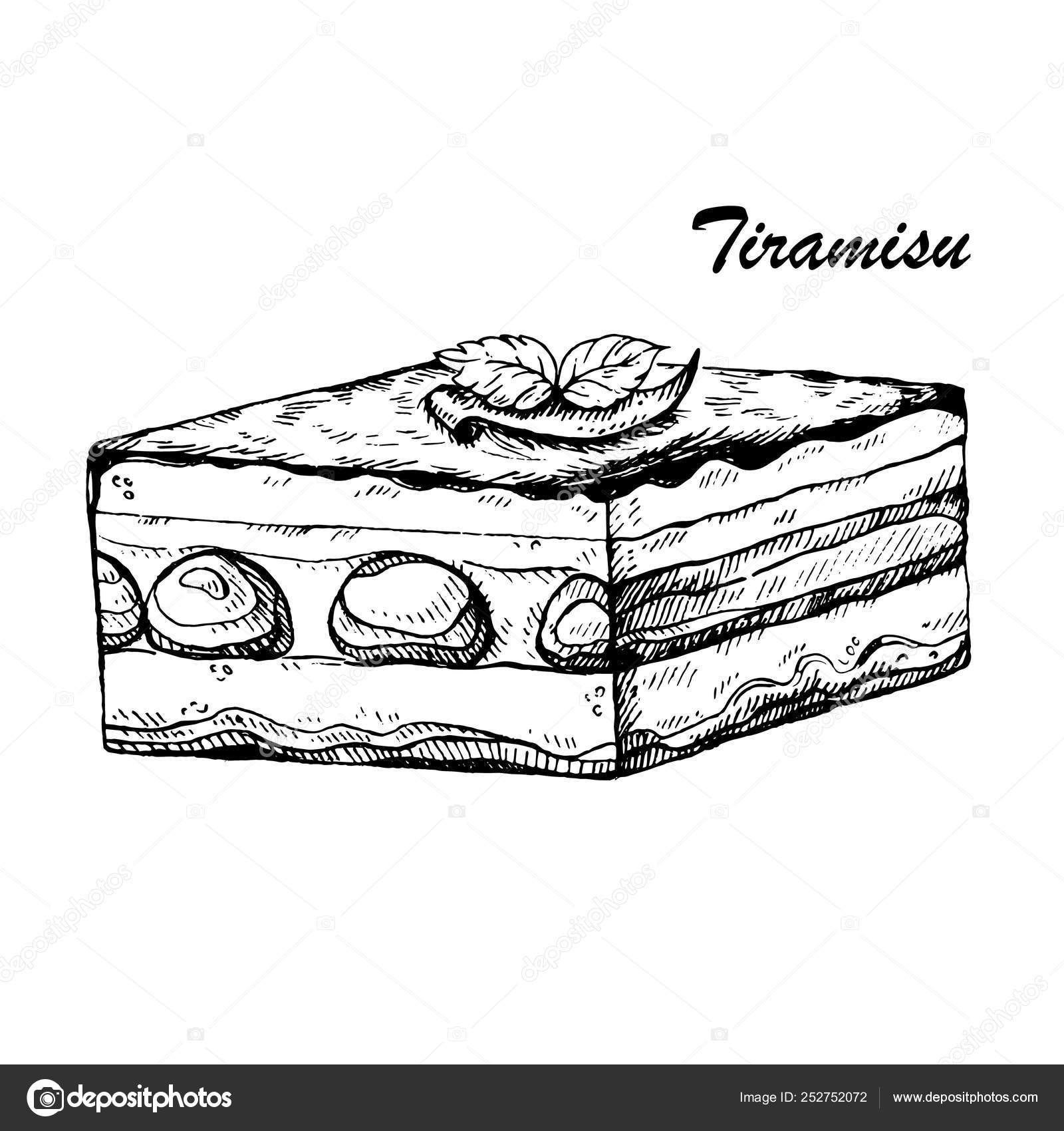 Hand Drawn Vector Illustration Tiramisu Traditional Italian Dessert Mascarpone Coffee Vector Image By C Morkhatenok Vector Stock Hand Drawn Vector Illustration Tiramisu Traditional Italian Dessert Mascarpone Coffee Vector Image By C Morkhatenok Vector Stock