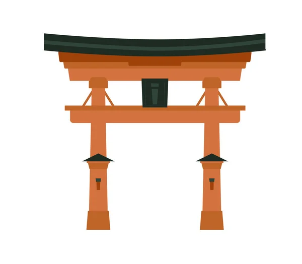 Tempeltor Japan Vektorillustration Berühmter Ort Und Wahrzeichen Japans Reisekonzept — Stockvektor