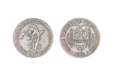 Ülkenin eski metal para, Afrika