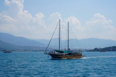 Mavi deniz yat, Fethiye, Mugla, Turkey körfezler
