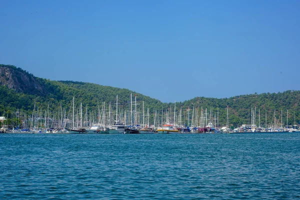 Yates Mar Azul Bahías Fethiye Mugla Turquía —  Fotos de Stock