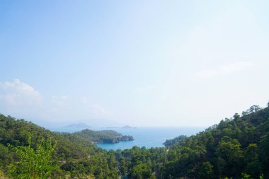 Mavi deniz yat, Fethiye, Mugla, Turkey körfezler
