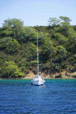 Mavi deniz yat, Fethiye, Mugla, Turkey körfezler