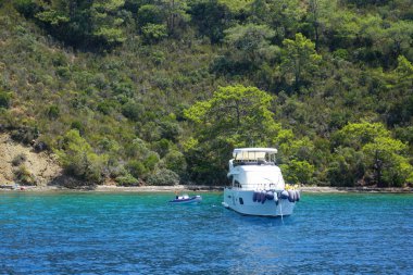 Mavi deniz yat, Fethiye, Mugla, Turkey körfezler