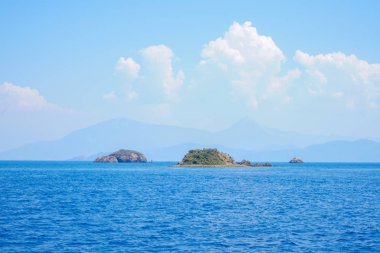 Mavi deniz yat, Fethiye, Mugla, Turkey körfezler