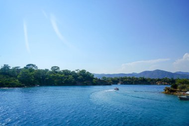 Mavi deniz yat, Fethiye, Mugla, Turkey körfezler