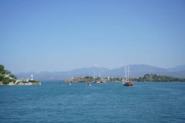 Yates Mar Azul Bahías Fethiye Mugla Turquía — Foto de Stock