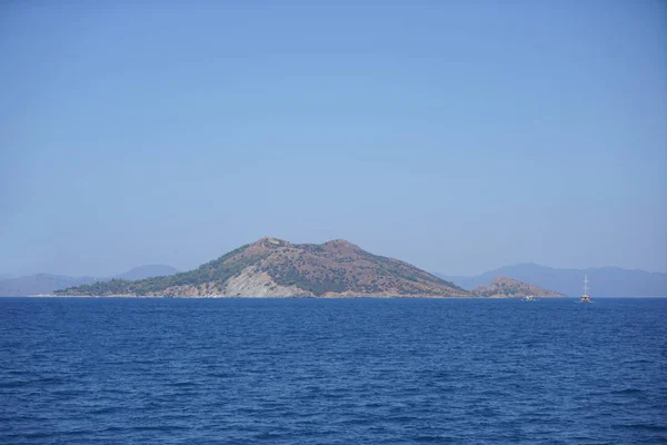 Modré Moře Jachty Zálivy Fethiye Mugla Turecko — Stock fotografie