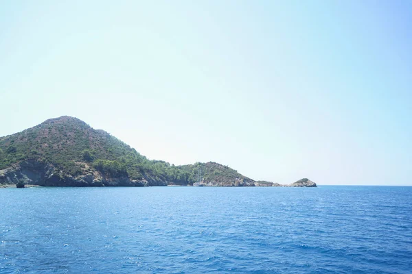 Modré Moře Jachty Zálivy Fethiye Mugla Turecko — Stock fotografie