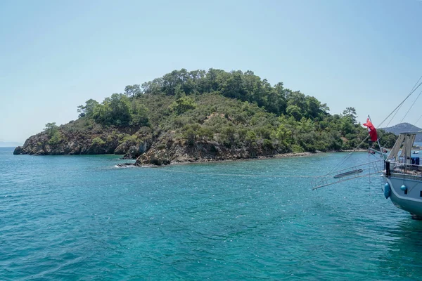 Yates Mar Azul Bahías Fethiye Mugla Turquía — Foto de Stock