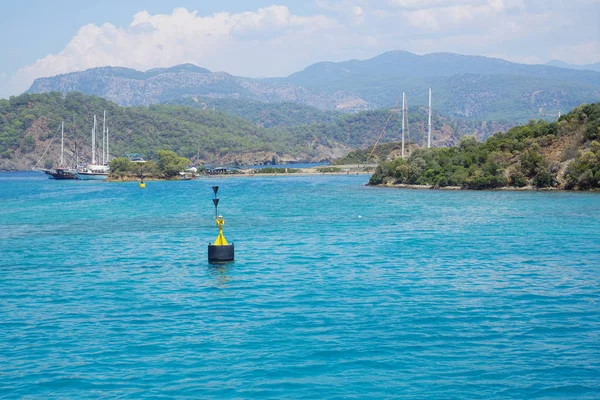 Yachts Mer Bleus Baies Fethiye Mugla Turquie — Photo