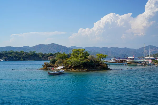 Yates Mar Azul Bahías Fethiye Mugla Turquía — Foto de Stock