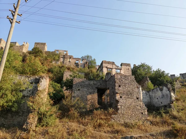 Fethiye Turkey Das Verlassene Griechische Dorf Von Kajakoy Fethiye Turkey — Stockfoto
