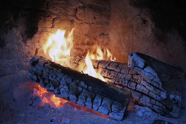 Feuer Und Kohle Verbrennen — Stockfoto