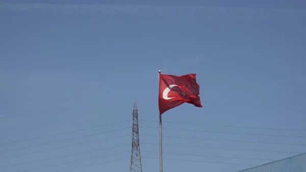 Gökyüzünde Türk Bayrağı — Stok fotoğraf